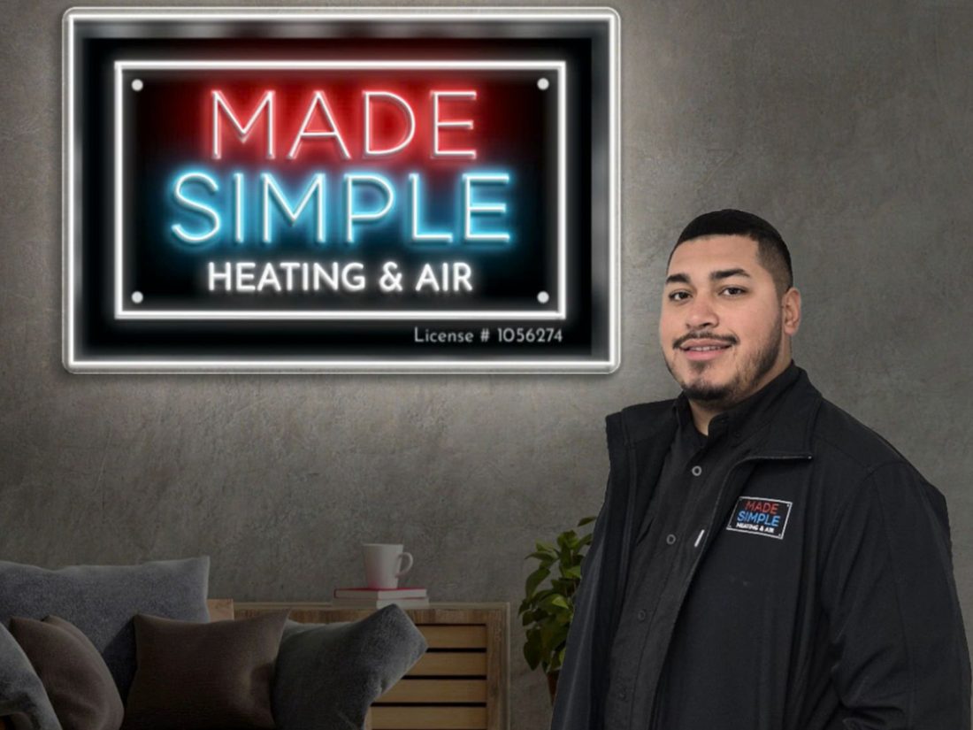 A Made Simple Heating and Air team member at the company office