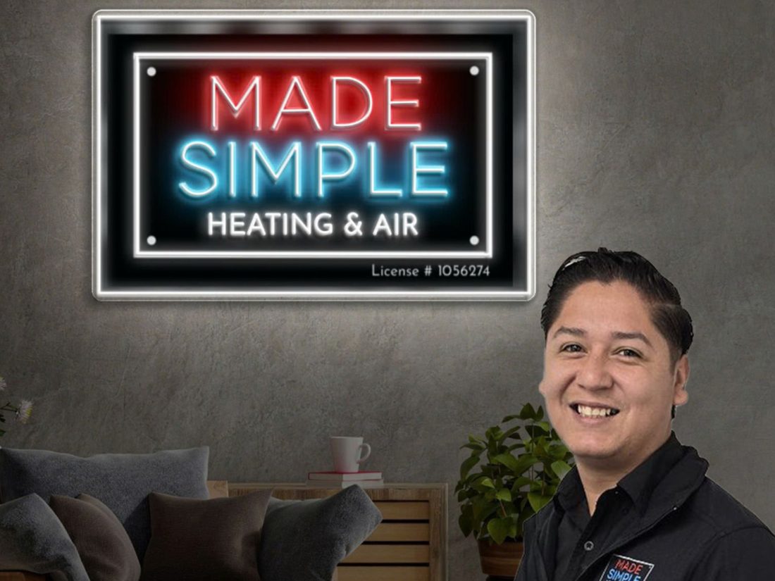 A Made Simple Heating and Air team member at the company office